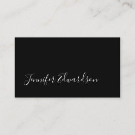 Modernes berufliches Schwarz-minimalistisches Visitenkarte