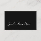 Modernes berufliches Schwarz-minimalistisches Visitenkarte (Vorderseite)