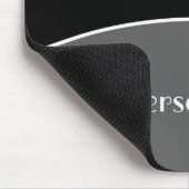 Modernes Berufliches Schwarz mit Namen Mousepad (Ecke)