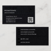 Modernes berufliches Schwarz Visitenkarte (Vorne/Hinten)