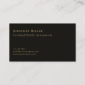 Modernes Berufliches Schwarz Visitenkarte (Vorderseite)