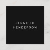 Modernes berufliches Schwarz-Weiß-Minimalsystem Quadratische Visitenkarte (Vorderseite)
