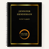 Modernes berufliches, schwarzes Gold Notizblock (Vorderseite)