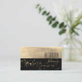 Modernes Berufliches Schwarzes Gold Visitenkarte (Stehend Vorderseite)