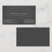 Modernes, Berufliches Schwarzes Holz Einfach Visitenkarte (Vorne/Hinten)