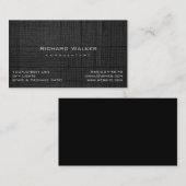 Modernes, Berufliches Schwarzes Holz Einfach Visitenkarte (Vorne/Hinten)