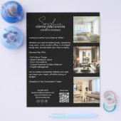 Modernes Berufliches Schwarzgeschäft Flyer (Einzeln)