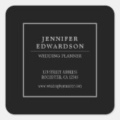 Modernes, berufliches Schwarzgrauprodukt Quadratischer Aufkleber (Vorderseite)