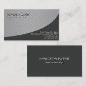 Modernes Berufliches Schwarzmetallsilber Visitenkarte (Vorne/Hinten)