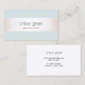 Modernes Berufliches Silber Visitenkarte (Vorne/Hinten)