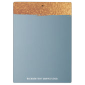 Modernes Berufliches Stahlband Blaugoldstreifen Klemmbrett (Rückseite)