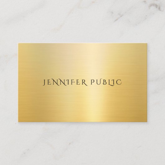 Modernes Berufliches Template Elegant Modernes Gol Visitenkarte (Vorderseite)