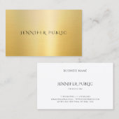 Modernes Berufliches Template Elegant Modernes Gol Visitenkarte (Vorne/Hinten)