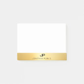 Modernes Berufliches Template Gold Look Post-it Klebezettel (Vorderseite)