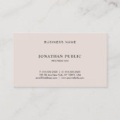 Modernes, Berufliches Top Schlicht Visitenkarte (Rückseite)