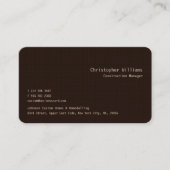 Modernes, Berufliches, trendbraunes Quadrat-Muster Visitenkarte (Vorderseite)