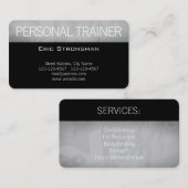 Modernes berufliches Turnhallenartschwarzes Visitenkarte (Vorne/Hinten)