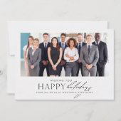 Modernes Berufliches Unternehmensteam Feiertagskarte (Vorderseite)