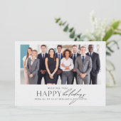 Modernes Berufliches Unternehmensteam Feiertagskarte (Stehend Vorderseite)