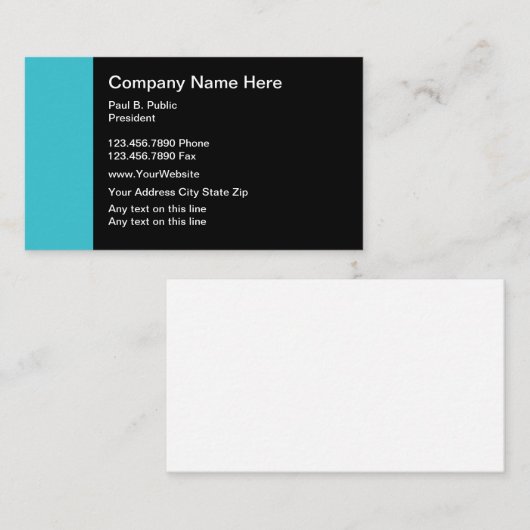 Modernes berufliches visitenkarte (Vorne/Hinten)