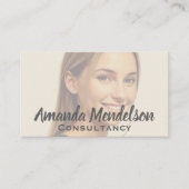 Modernes berufliches Vollversion-Foto-Overlay QR Visitenkarte (Vorderseite)