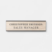 Modernes, Berufliches Wechselbüro aus Holz Türschild (Vorderseite )