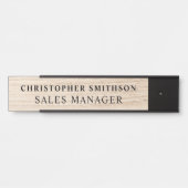 Modernes, Berufliches Wechselbüro aus Holz Türschild (Vorderseite )