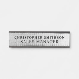 Modernes, Berufliches Wechselbüro aus Holz Türschild