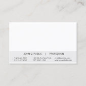 Modernes Berufliches Weiß- und Grauglühen Visitenkarte (Vorderseite)