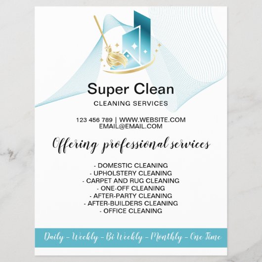 Modernes Berufliches Zimmerreinigungszentrum Komme Flyer (Vorne)