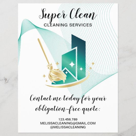 Modernes Berufliches Zimmerreinigungszentrum Komme Flyer (Hinten)