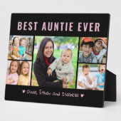 Modernes Best Auntie je 5 Foto Collage Template Fotoplatte (Seite)