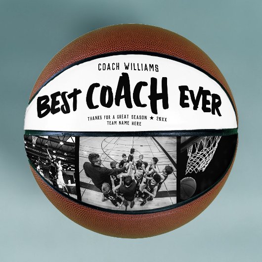 Modernes BEST COACH JE Cool Street Style Collage Basketball