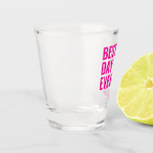 Modernes Best Day Ever Gastgeschenk Hochzeit Shoot Schnapsglas (Links)