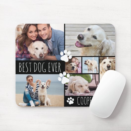 Modernes BEST DOG EVA 8 Foto Collage Mousepad (Mit Mouse)