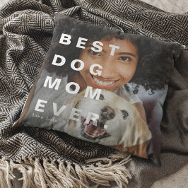 Modernes BEST DOG MAMA je kundenspezifisches Foto Kissen