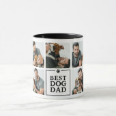Modernes Best Dog Vater 7-Foto Collage Tasse (Zentrum)