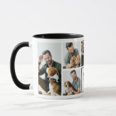 Modernes Best Dog Vater 7-Foto Collage Tasse (Links)