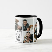 Modernes Best Dog Vater 7-Foto Collage Tasse (VorderseiteRechts)