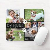 Modernes BEST DOG VATER 8 Fotos Personalisiert Mousepad (Mit Mouse)