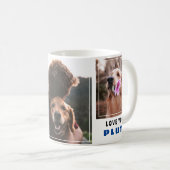Modernes Best Dog Vater Doggie Name 2 Fotomaterial Kaffeetasse (VorderseiteRechts)