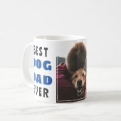 Modernes Best Dog Vater Doggie Name 2 Fotomaterial Kaffeetasse (Vorderseite Links)