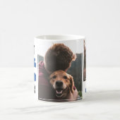 Modernes Best Dog Vater Doggie Name 2 Fotomaterial Kaffeetasse (Mittel)