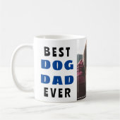 Modernes Best Dog Vater Doggie Name 2 Fotomaterial Kaffeetasse (Links)