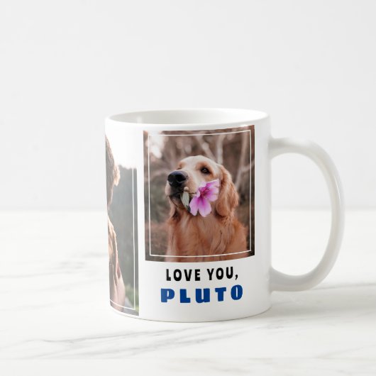 Modernes Best Dog Vater Doggie Name 2 Fotomaterial Kaffeetasse (Rechts)