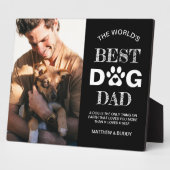 Modernes "Best Dog Vater" Foto & Quote Plaque Fotoplatte (Seite)