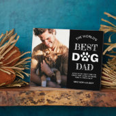 Modernes "Best Dog Vater" Foto & Quote Plaque Fotoplatte (Seite)