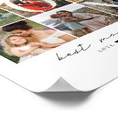 Modernes Best Mama-Script | 9 Foto Grid Collage Poster (Ecke)