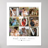 Modernes Best Mama-Script | 9 Foto Grid Collage Poster (Vorne)