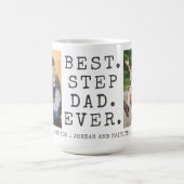 Modernes BEST STEPDAD ALLER 2 Fotos Personalisiert Kaffeetasse (Mittel)